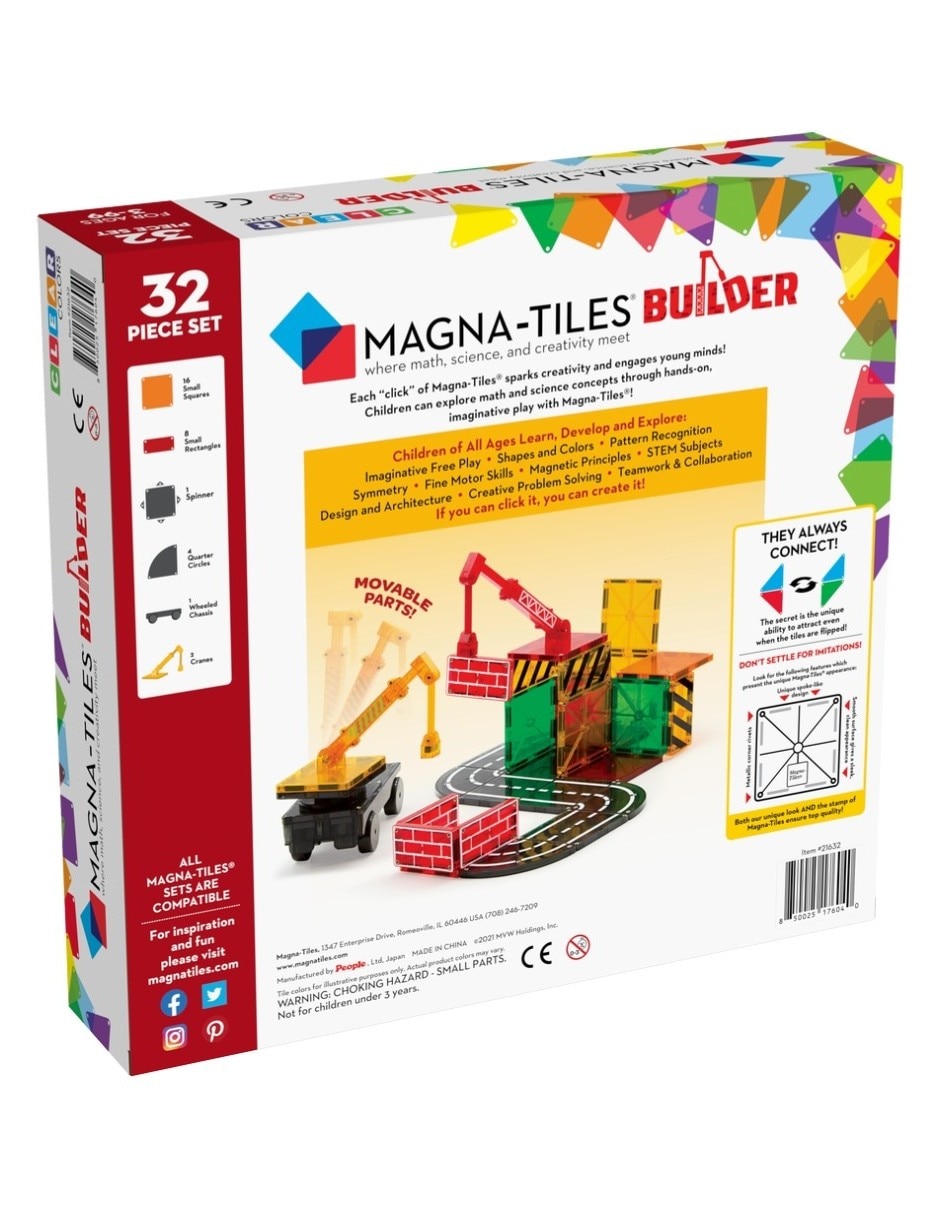 Magna-tiles Construcción 21632 Clear Colors 2