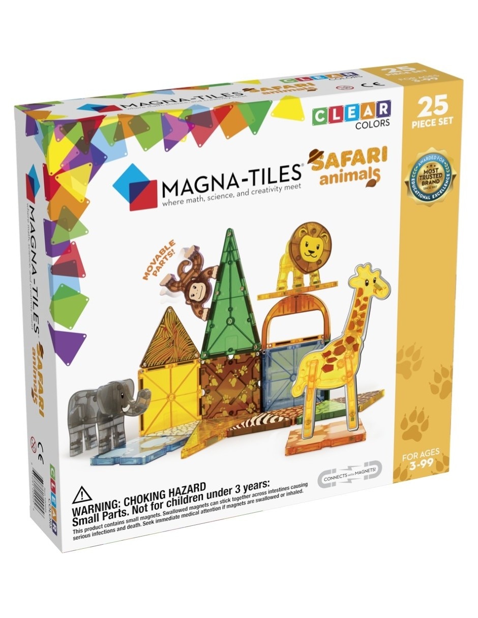 Magna-tiles safari set 25 piezas 20925 Clear colors