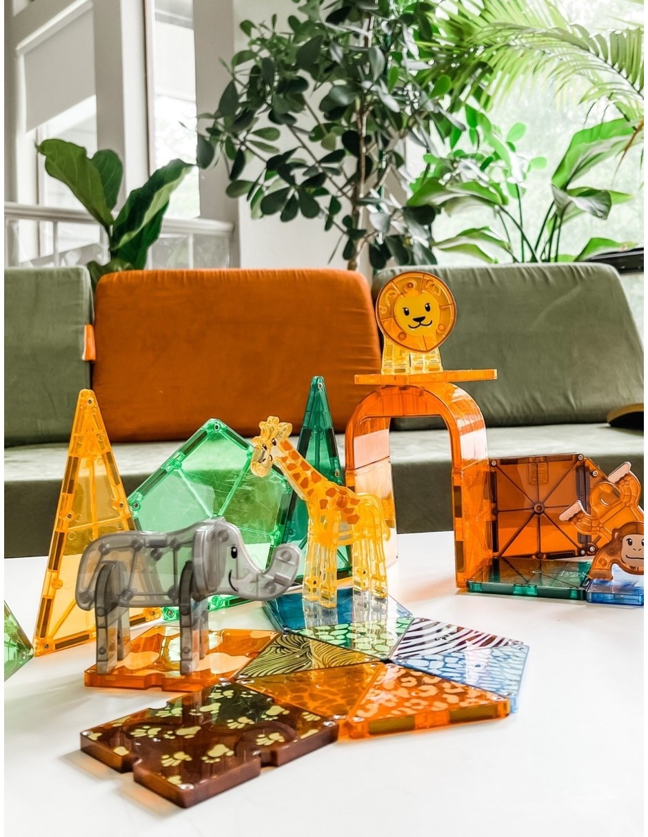 Magna-tiles safari set 25 piezas 20925 Clear colors 2