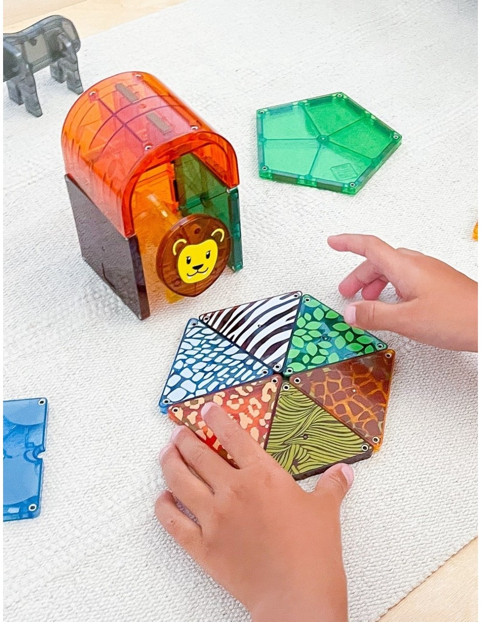 Magna-tiles safari set 25 piezas 20925 Clear colors 3