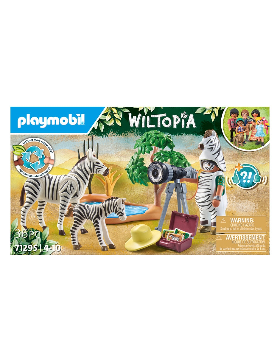 Set construcción Wiltopia Pm Photographer With Zebras-wiltopia con 36 piezas 2