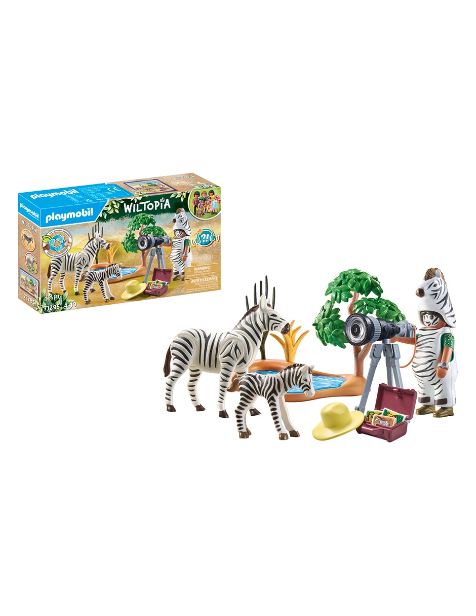 Set construcción Wiltopia Pm Photographer With Zebras-wiltopia con 36 piezas 3