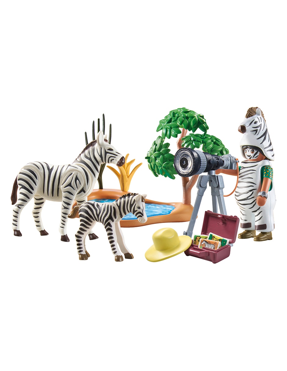 Set construcción Wiltopia Pm Photographer With Zebras-wiltopia con 36 piezas 4