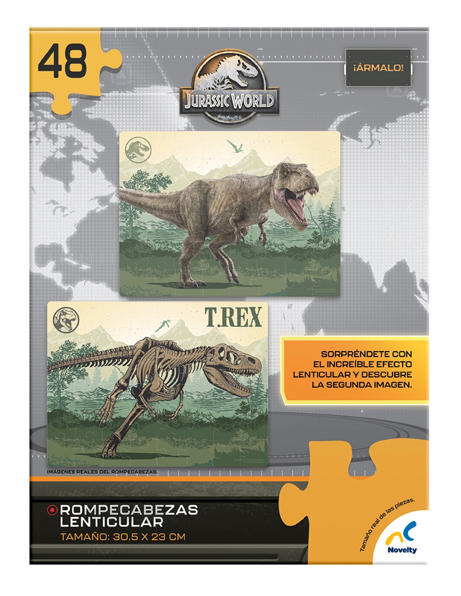 Rompecabezas Tiranosaurio Rex Jurassic World 48 piezas 3