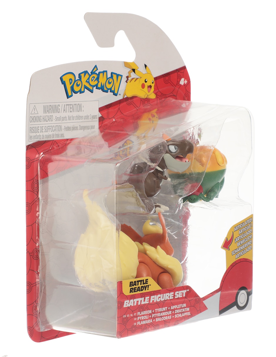 Set figuras acción Flareon, Tyrunt y Appletun Pokémon 2