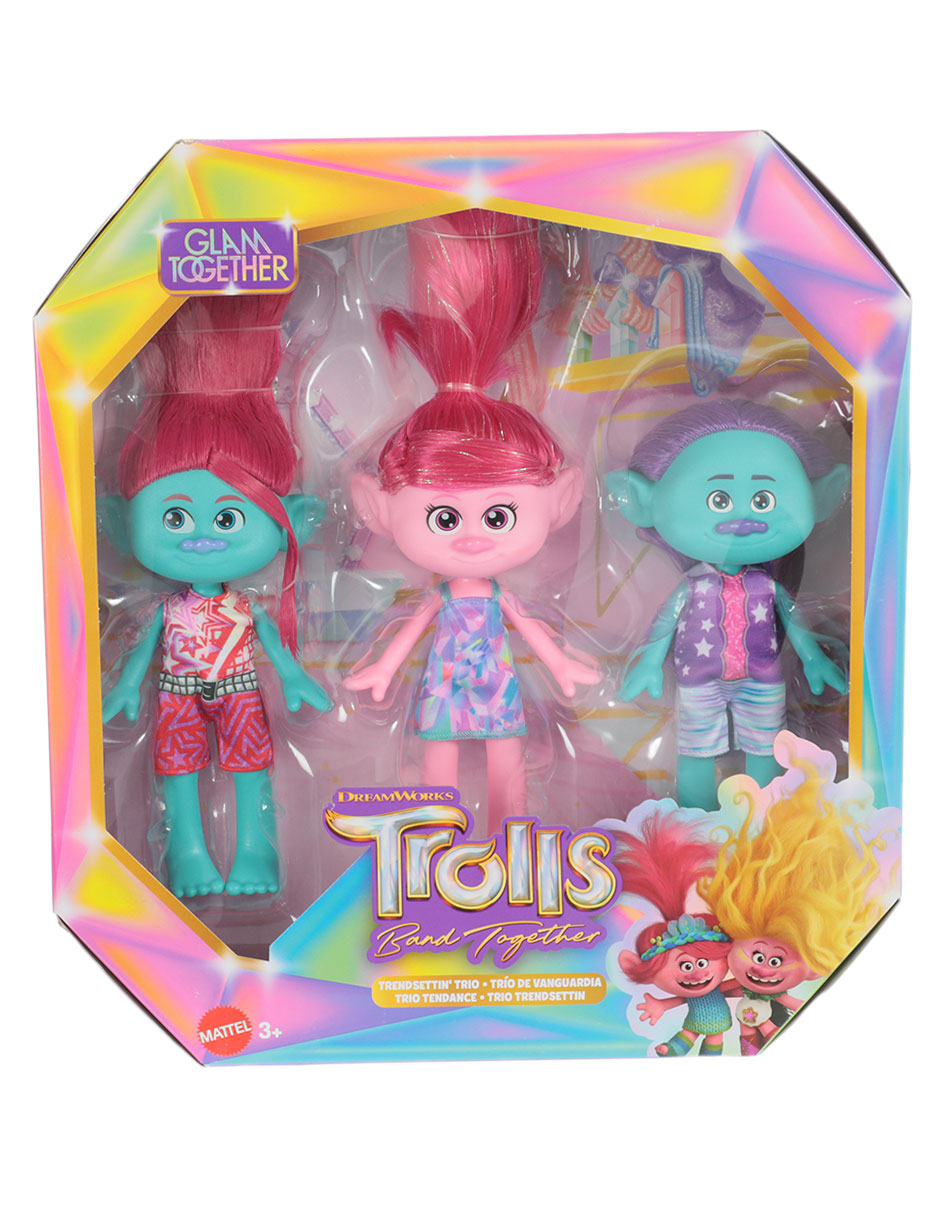 DreamWorks Trolls Band Together Trendsettin' Trio Fashion Dolls