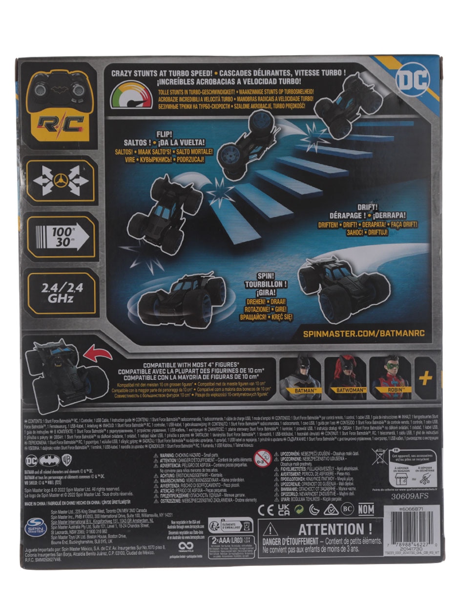 Carro de control remoto stunt force batmobile 4
