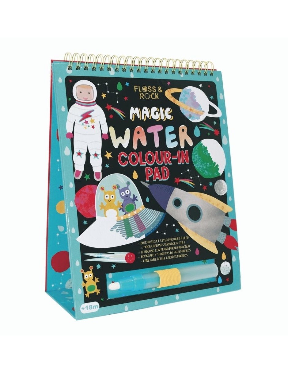 Libreta mágica reutilizable pinta con agua, El Espacio