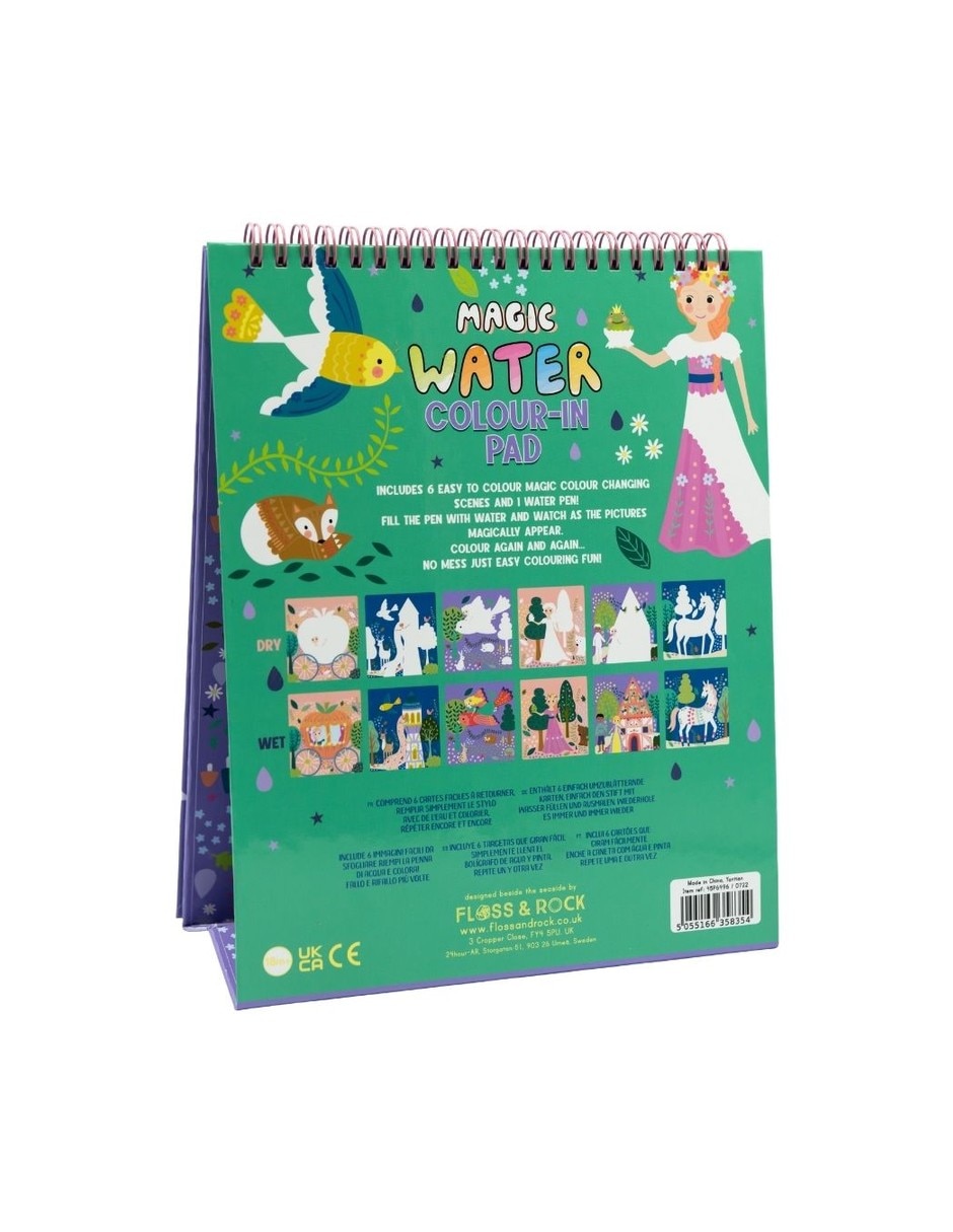 Libreta mágica reutilizable pinta con agua, Cuento Hadas 2