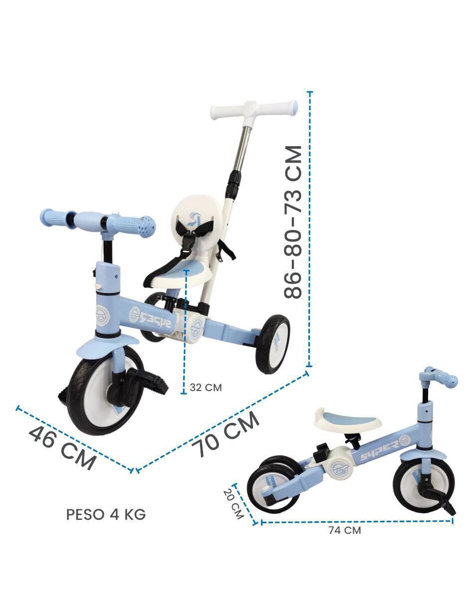 Triciclo rodada 10 4 en 1 unisex 8