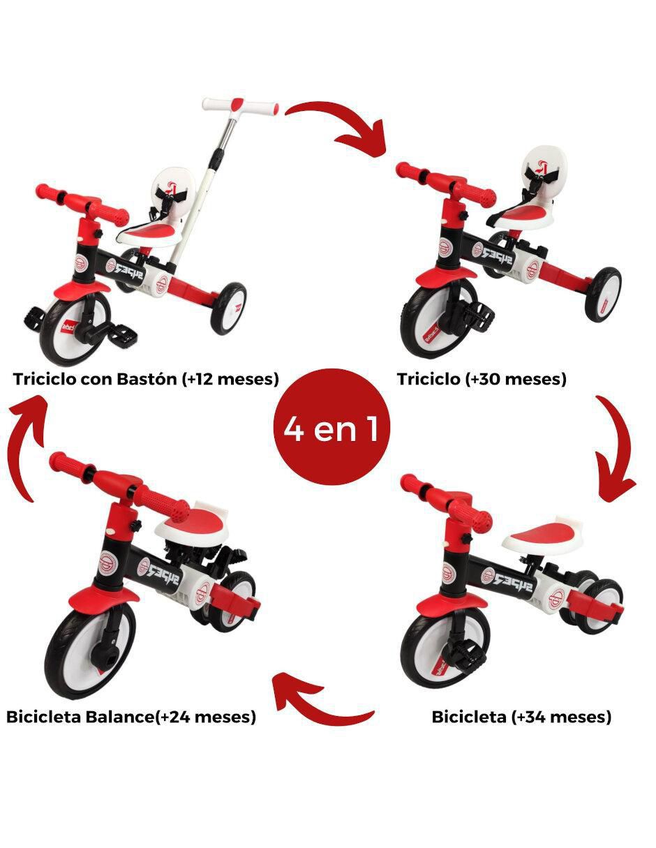 Triciclo the baby shop "rodada" 10 4 en 1 bicicleta de balance "para" unisex