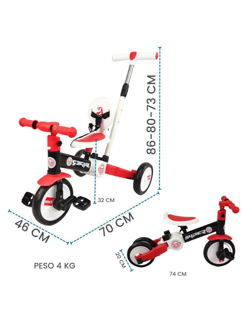 Triciclo the baby shop "rodada" 10 4 en 1 bicicleta de balance "para" unisex
