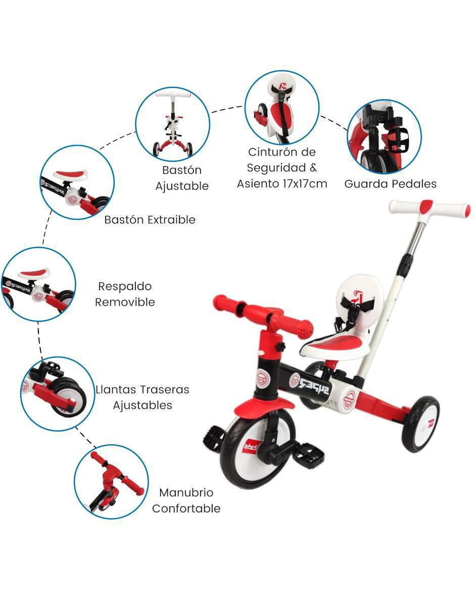 Triciclo the baby shop "rodada" 10 4 en 1 bicicleta de balance "para" unisex