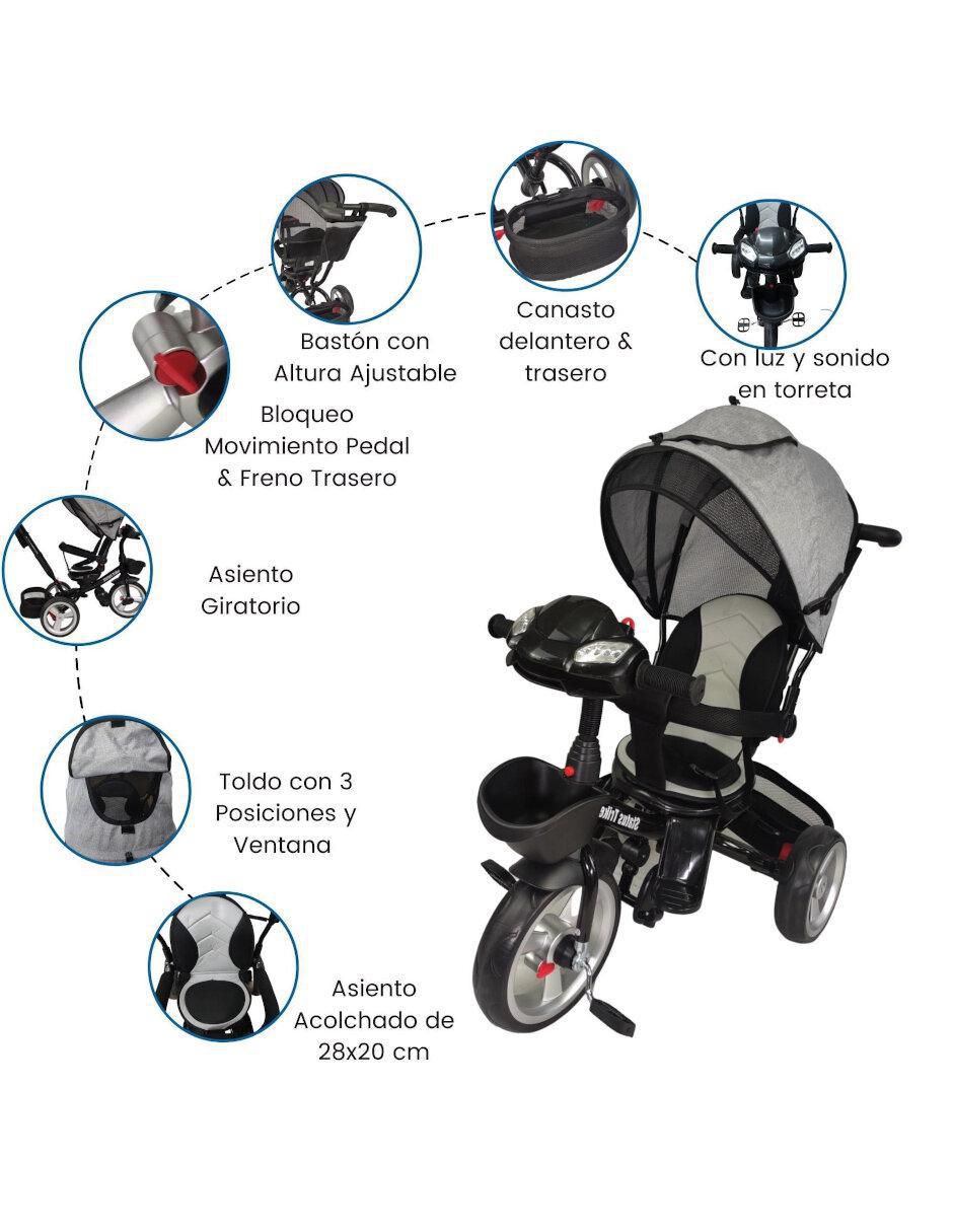 Triciclo rodada 10 Asiento 360 luz y sonido unisex 4