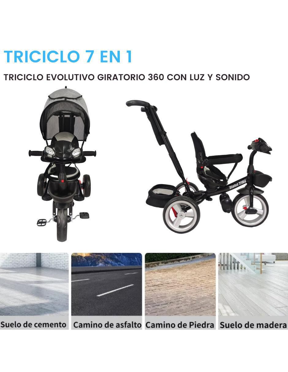 Triciclo rodada 10 Asiento 360 luz y sonido unisex 5