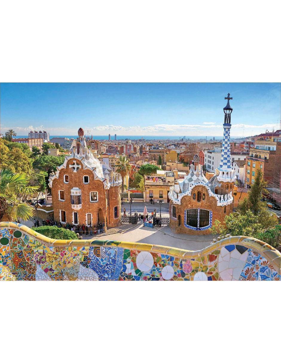 Rompecabezas Vista de barcelona en Parque Güell 1000 piezas 3