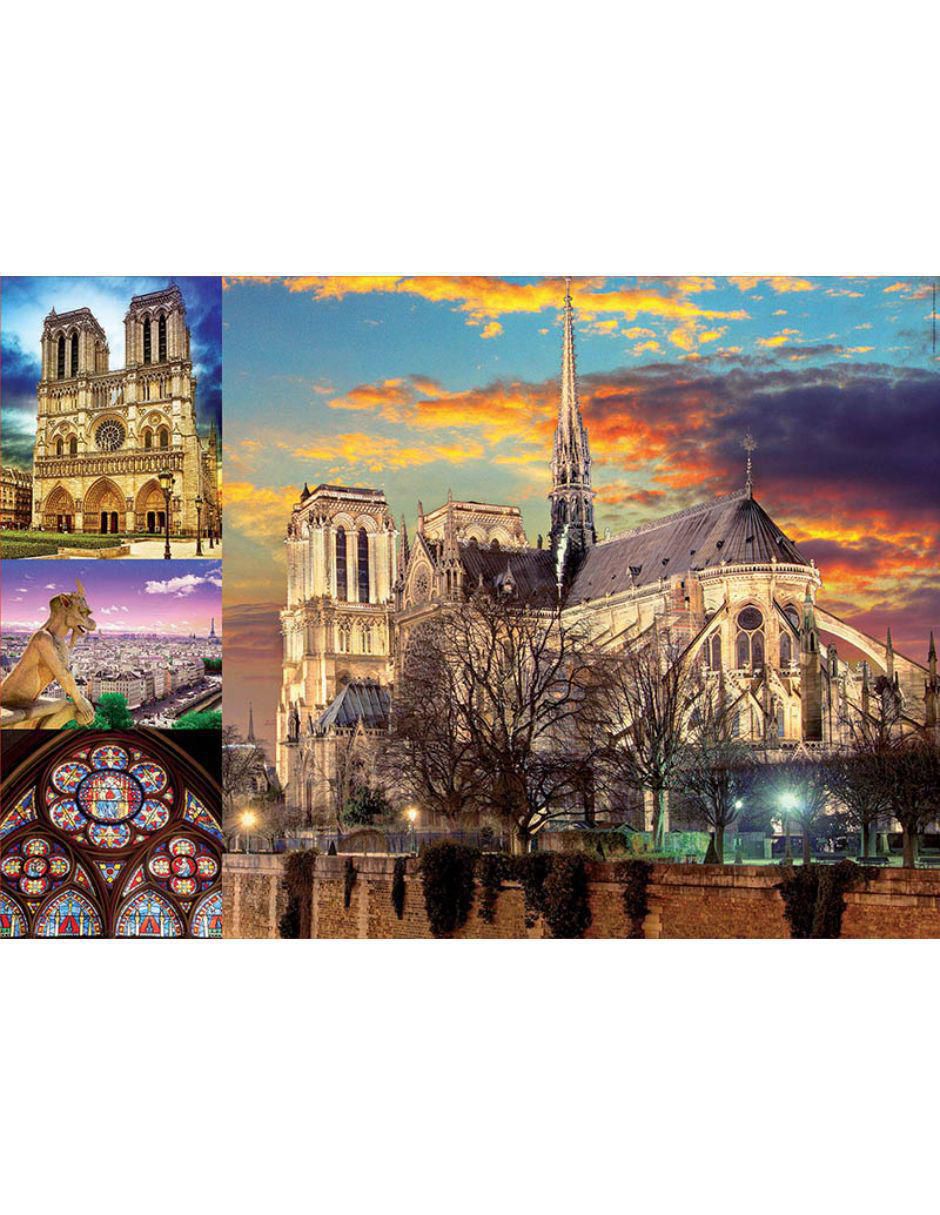 Rompecabezas Collage de notre Dame 1000 piezas 3