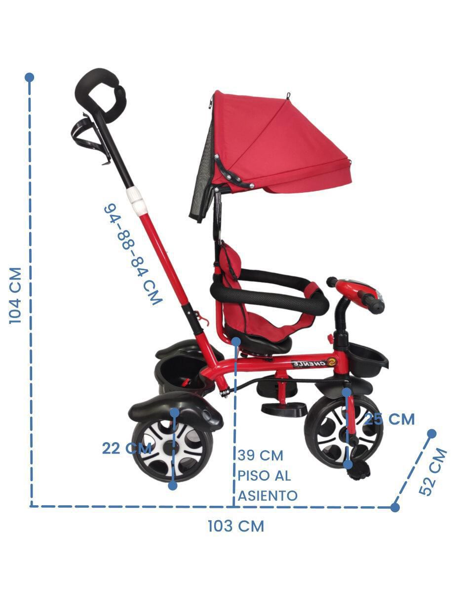 Triciclo the baby shop "rodada" 10 asiento giratorio 360 "para" unisex