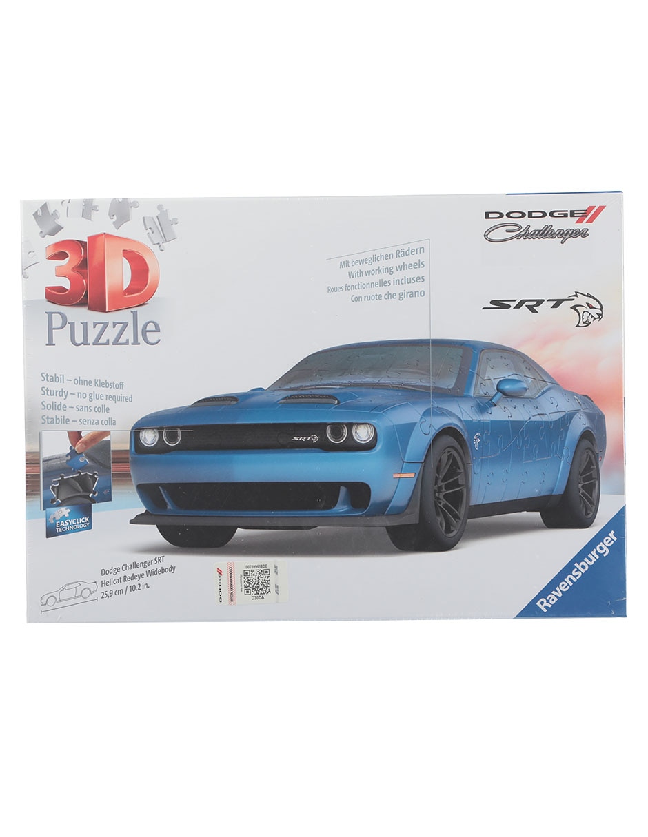 Rompecabezas autos clásicos Dodge Challenger SRT 3D 163 piezas