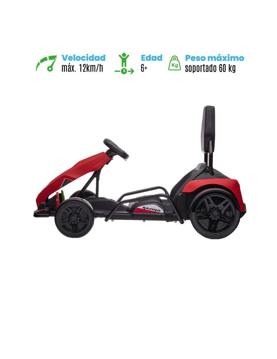 Automóvil montable Go kart  recargable 2