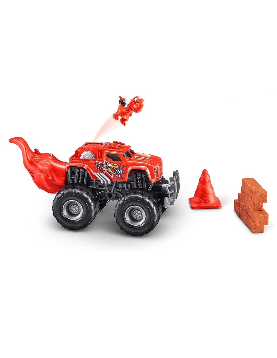 Set figuras de juguete Monster Trucks Glow Riders collectors 2