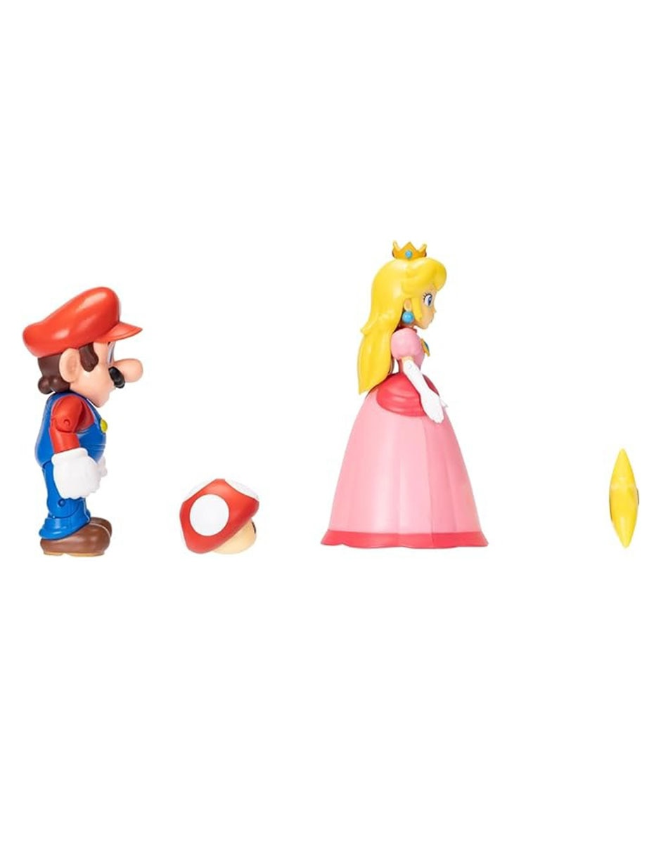Set figuras acción Super Mario Mario & Princesa Peach 3