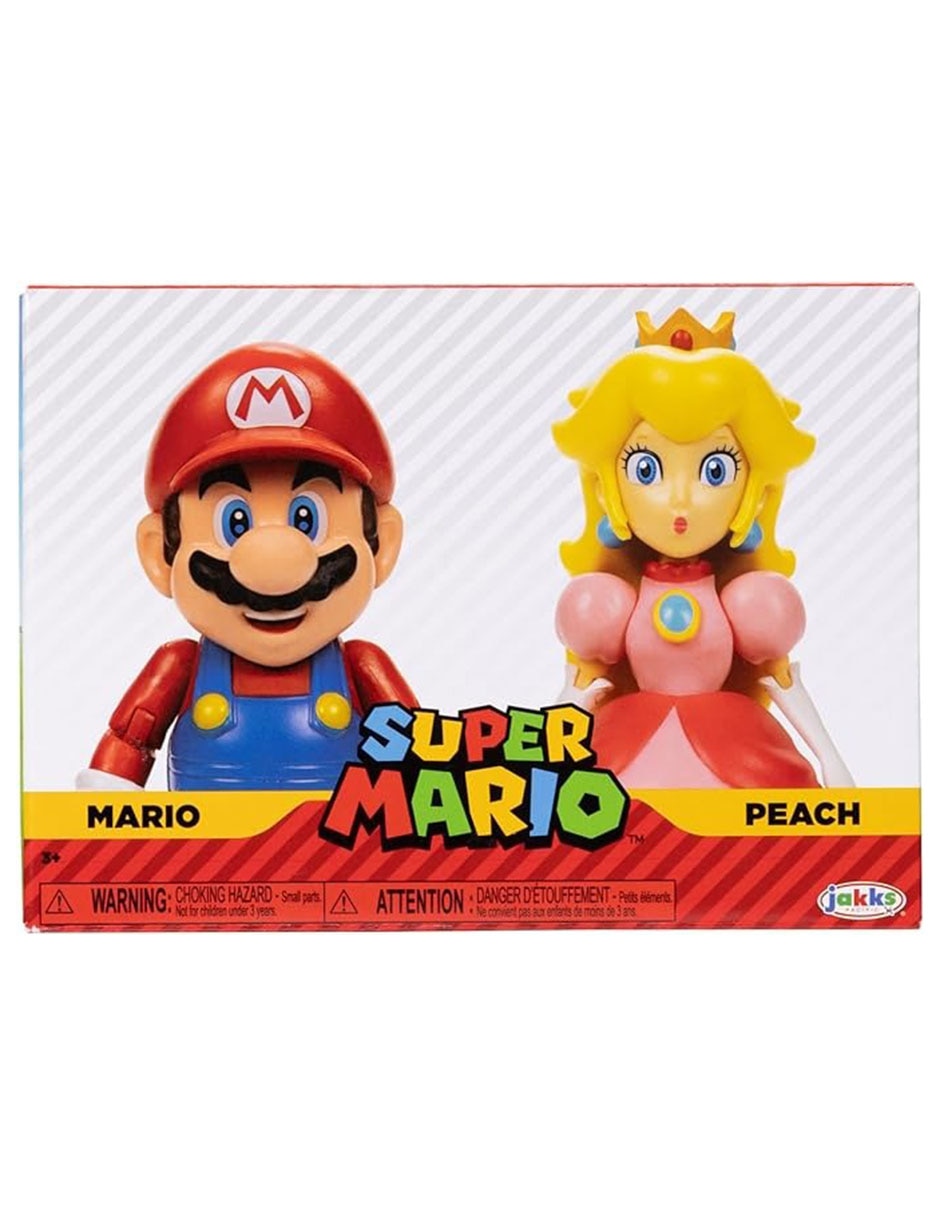 Set figuras acción Super Mario Mario & Princesa Peach 5