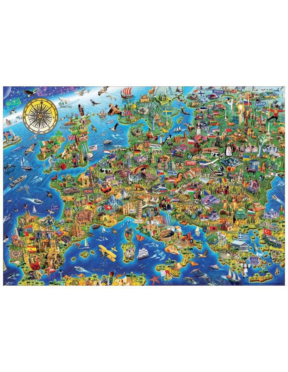 Rompecabezas Mapa de Europa 500 piezas Rompecabezas Mapa de Europa 500 piezas