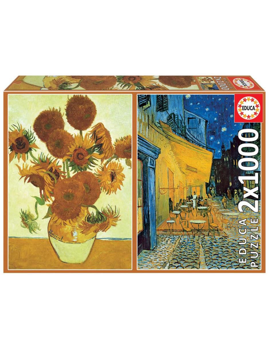 Rompecabezas Van Gogh, Los Girasoles y Café Terraza 1000 piezas 2