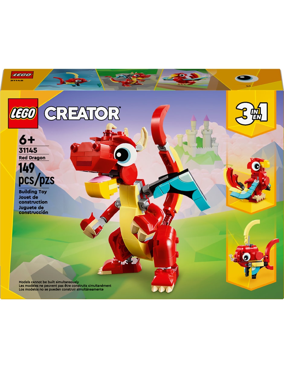 Dragón Rojo 3 en 1 31145 2