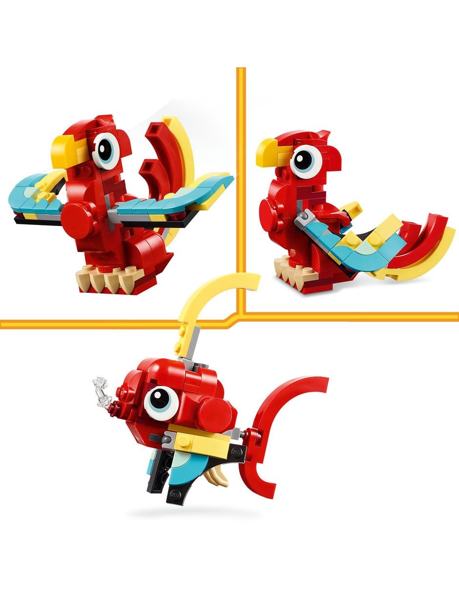Dragón Rojo 3 en 1 31145 6