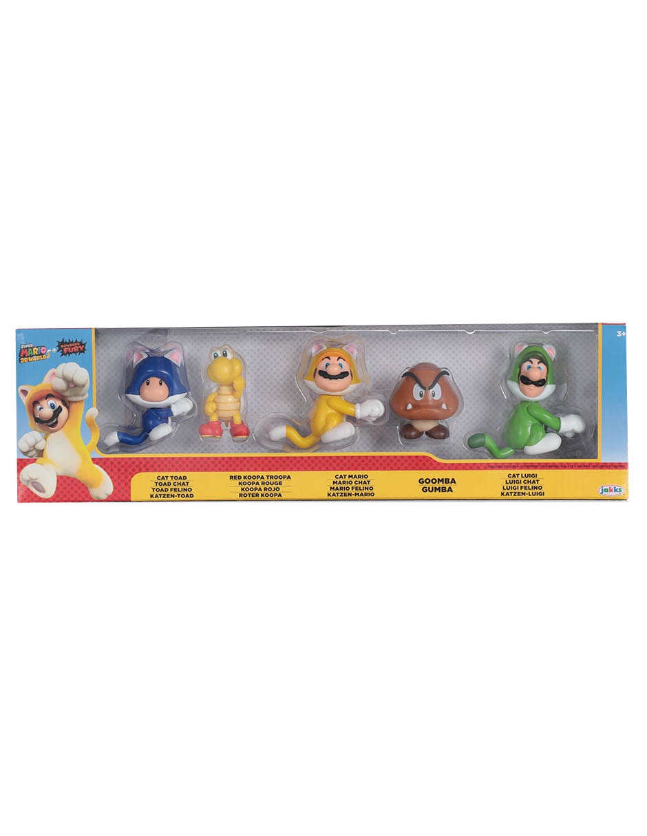 Set figuras acción Super Mario 3D World Super Mario