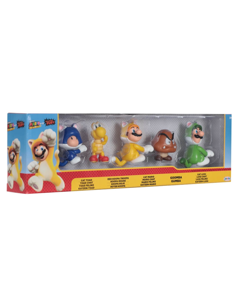 Set figuras acción Super Mario 3D World Super Mario 2