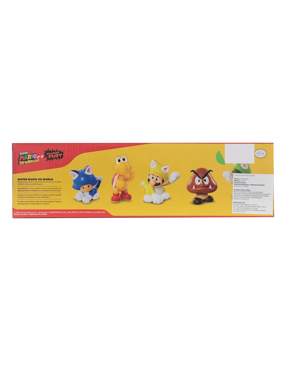Set figuras acción Super Mario 3D World Super Mario 4