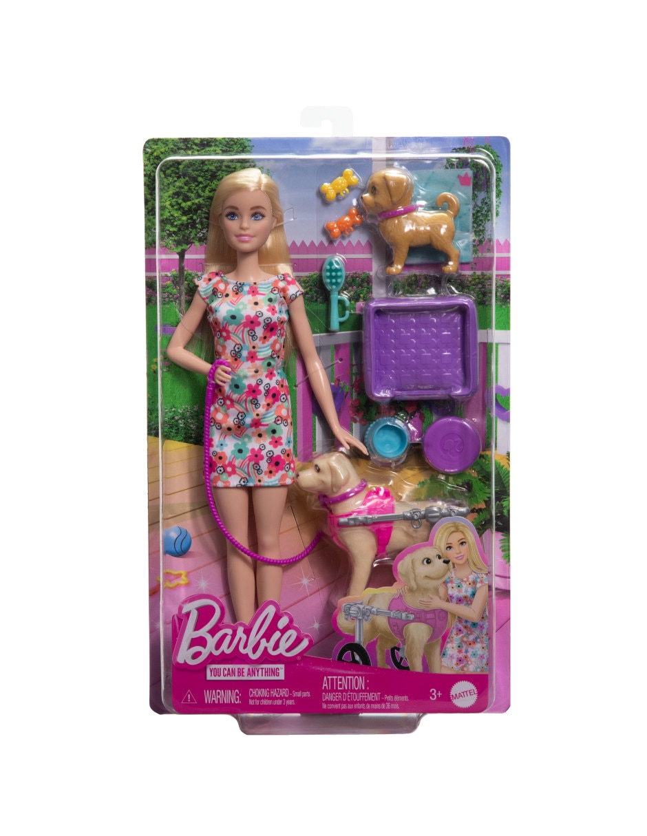 Muñeca fashion Paseo perrito con silla de ruedas 6