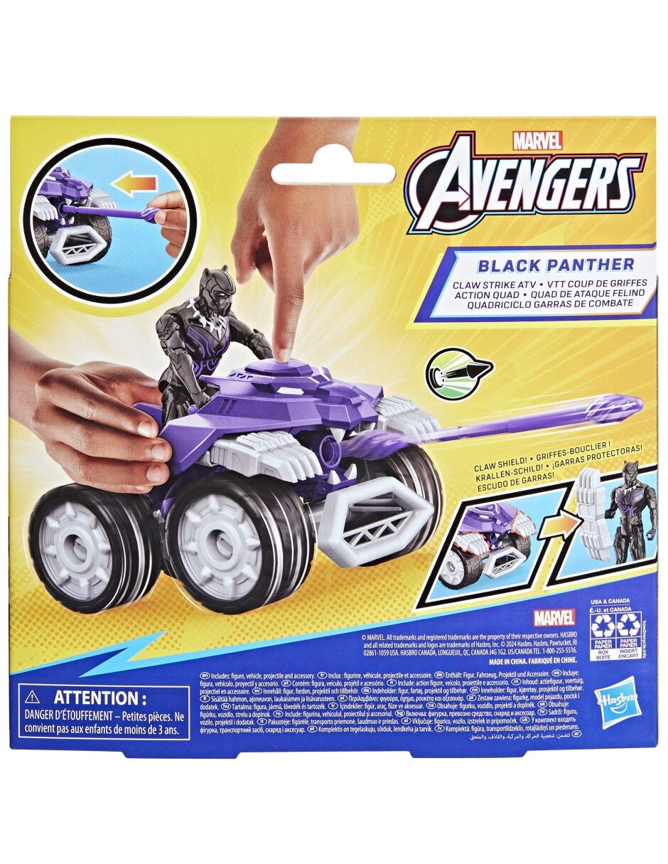 Figura de acción Avengers Black Panther Marvel articulado 4