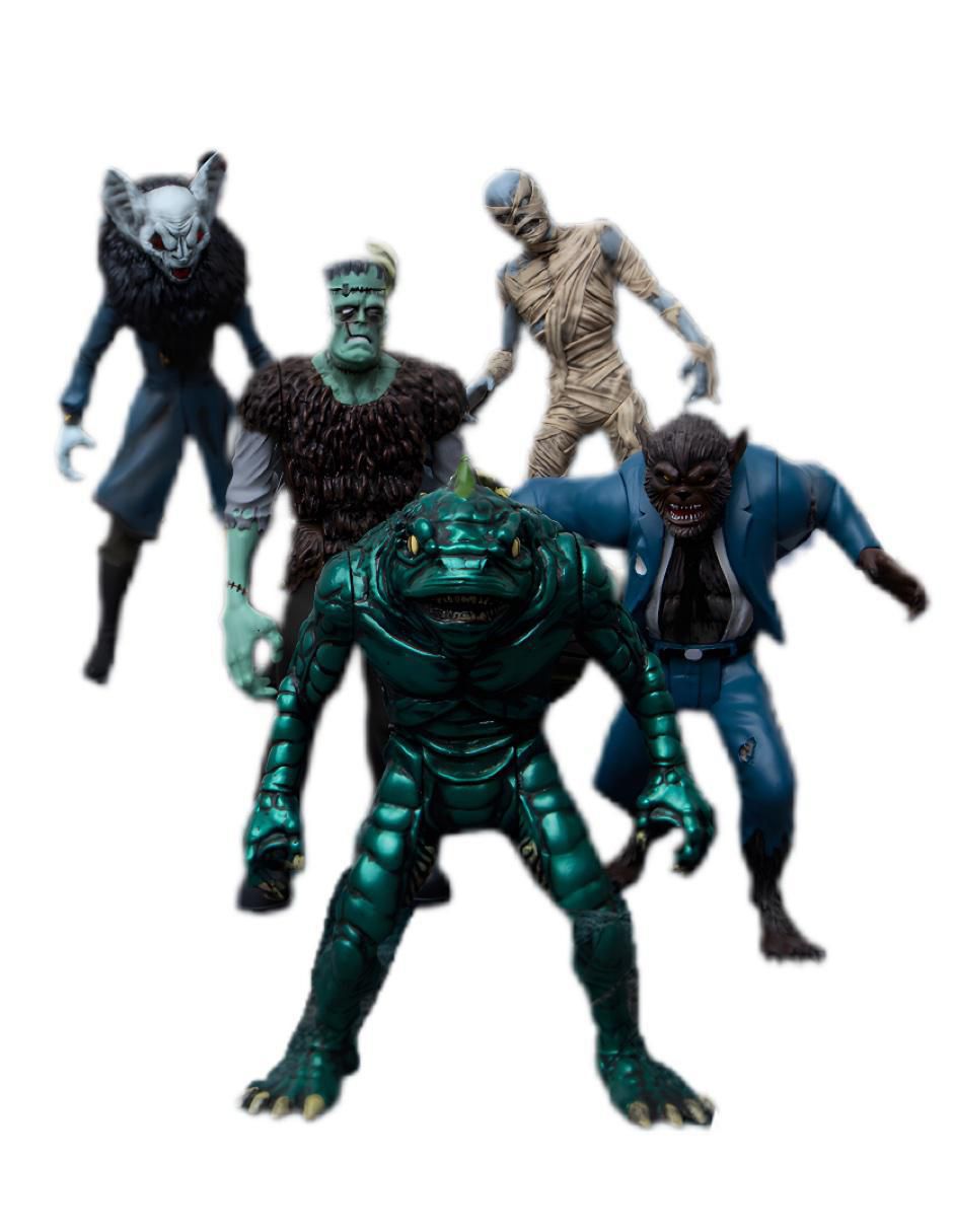 Set figuras acción Universal Monsters Monsters collectors 9
