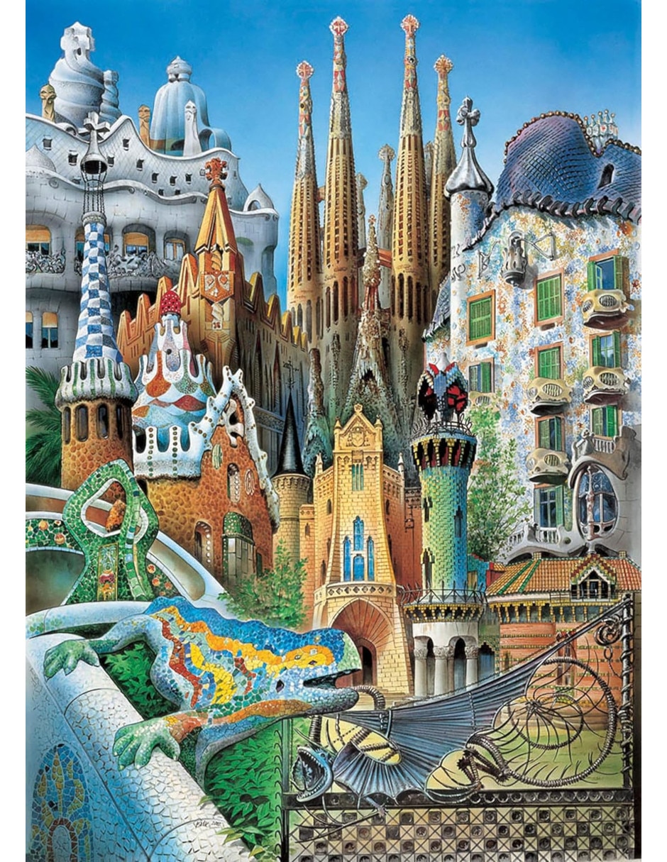 Rompecabezas Gaudí Collage 1000 piezas 2
