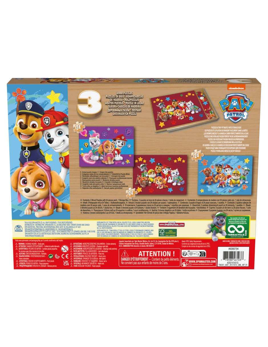 Rompecabezas caricaturas Paw Patrol 3 Pack 72 piezas 7
