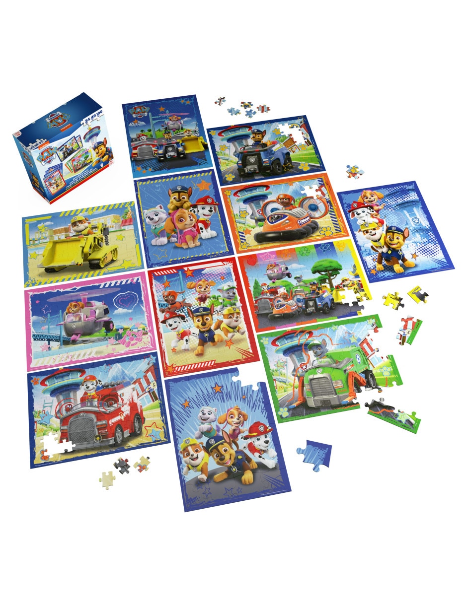 Rompecabezas caricaturas Paw Patrol 12 en 1