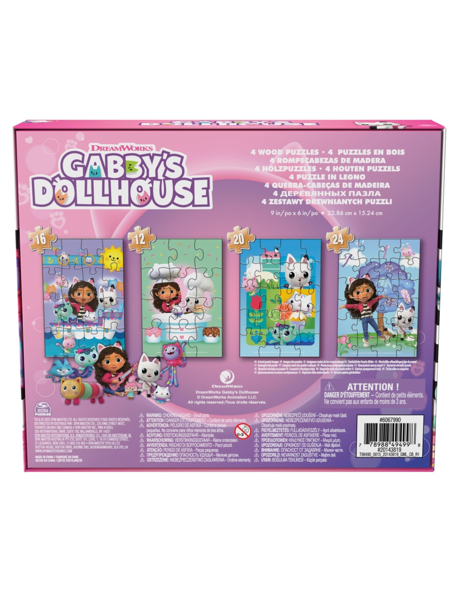Rompecabezas Gabby's Doll House 4 Pack 72 piezas 4
