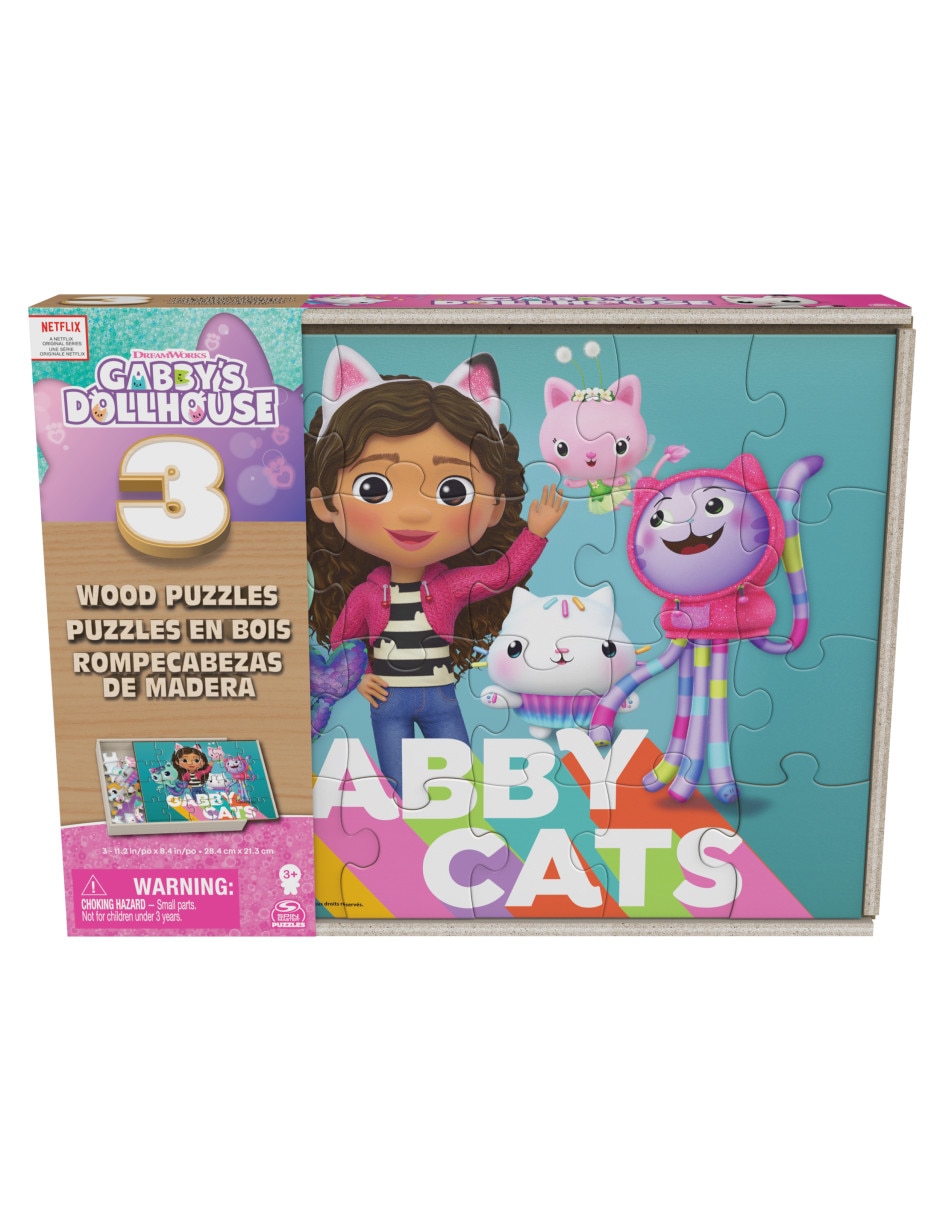 Rompecabezas caricatura Gabby's Doll House 3 Pack 45 piezas 2