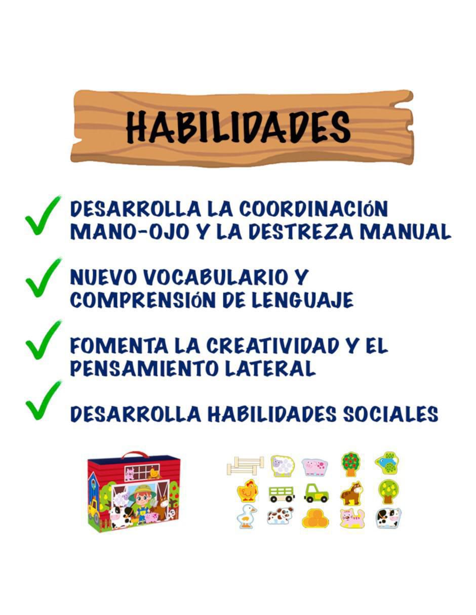 Granja De Juguete Para Niños Con Animales De Madera 3