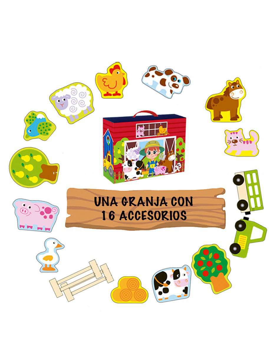 Granja De Juguete Para Niños Con Animales De Madera 4