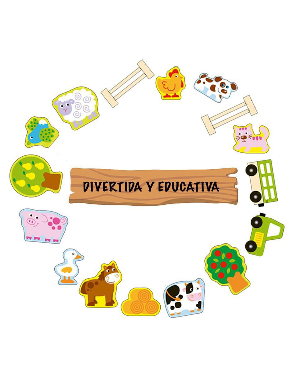 Granja De Juguete Para Niños Con Animales De Madera 6