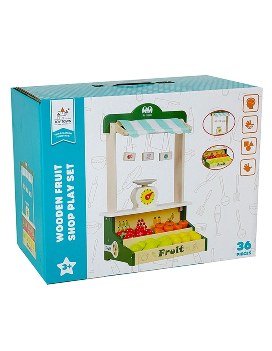 Wooden Fruit Shop Play Set juego de rol para niños 5