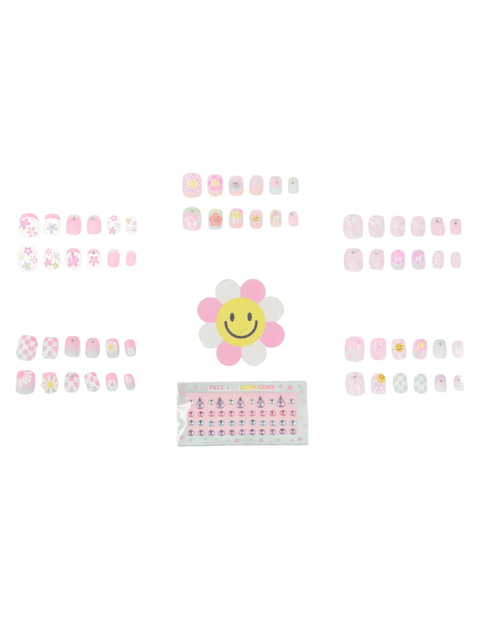 Set uñas postizas juguete Flor Groovy