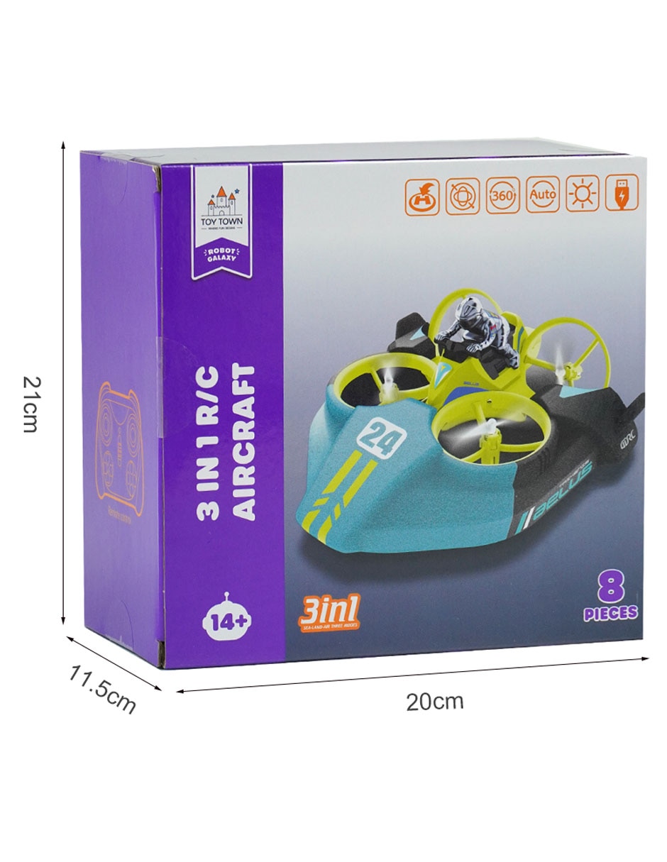 Dron modelo 3 en 1 Aircraft HD 10 min de vuelo 7