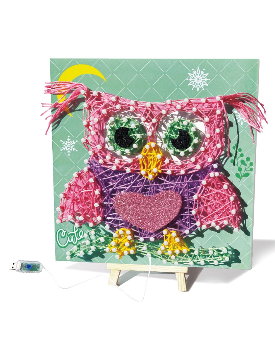 Kit de arte con hilos Owl Knitting
