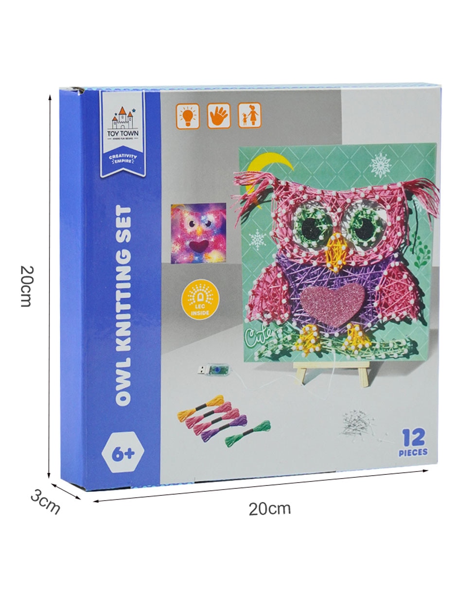 Kit de arte con hilos Owl Knitting 7